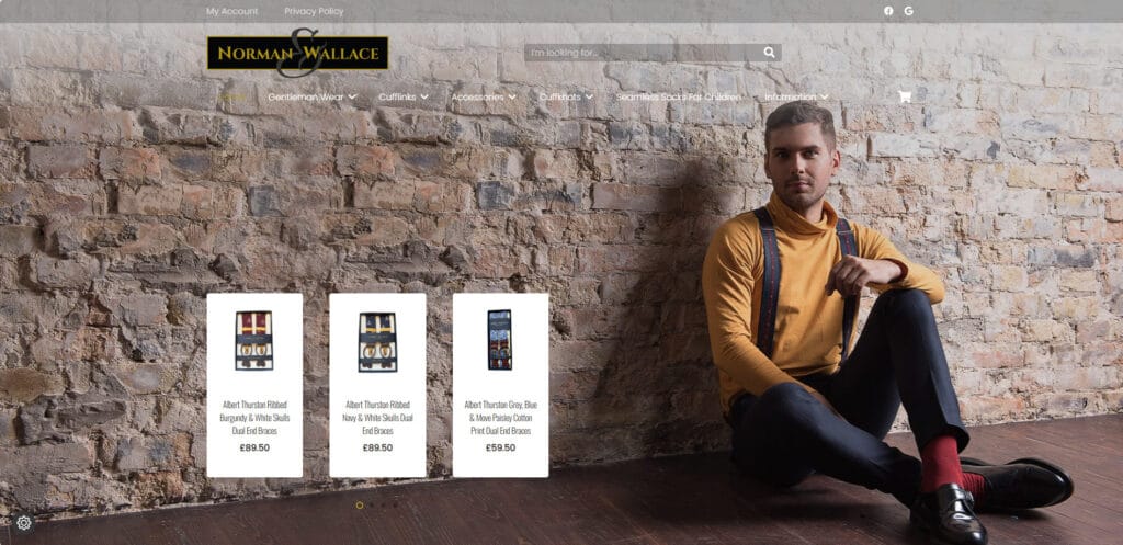 Website for Norman and Wallace by Smart Cow