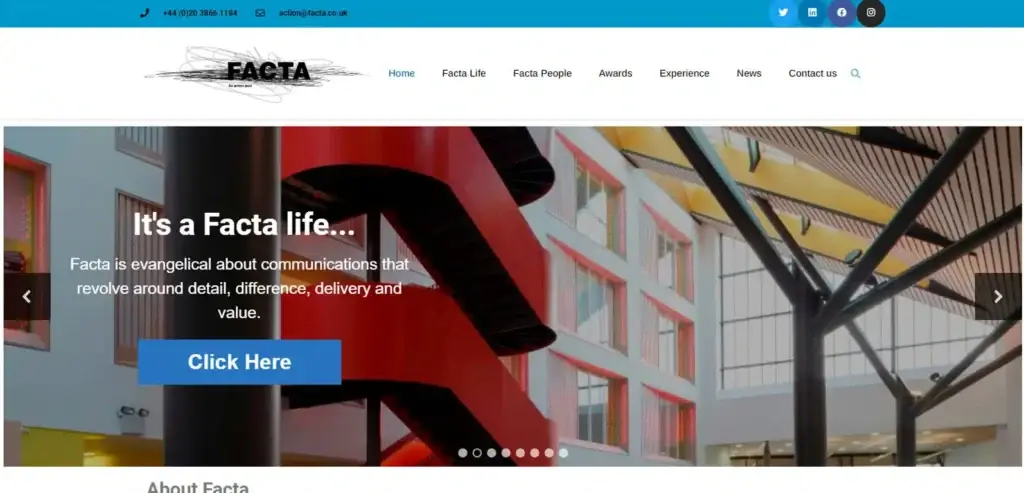 Facta website screenshot