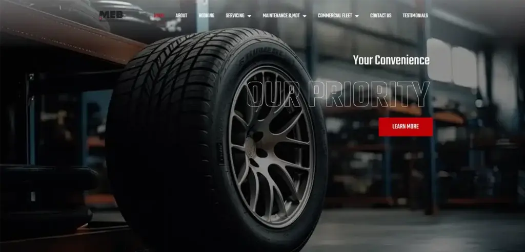 M.E.B Car Mechanic website screenshot