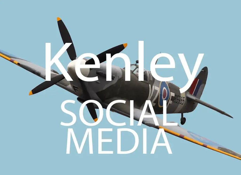 Kenley Social Media artwork with the location and service name over a background photograph.