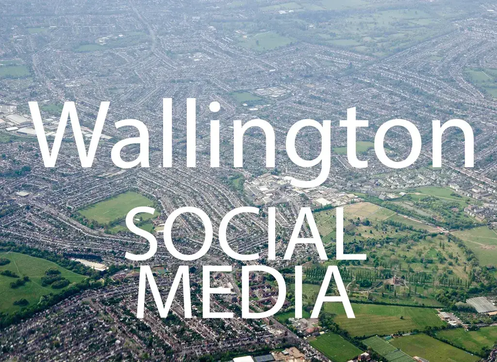Wallington Social Media artwork with the location and service name over a background photograph.